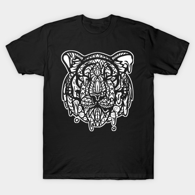 Drippy Tiger T-Shirt by Barabarbar artwork